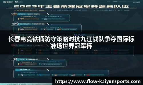 长春电竞铁桶防守策略对抗九江战队争夺国际标准场世界冠军杯
